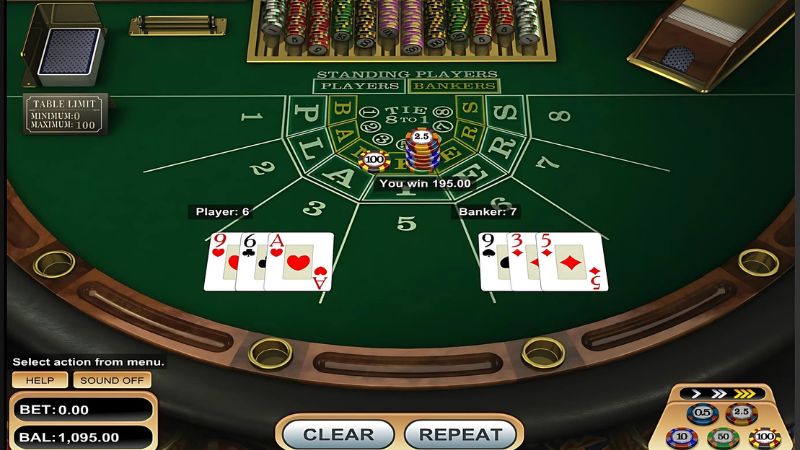 Bài Baccarat online có tỷ lệ trả thưởng cao, hấp dẫn
