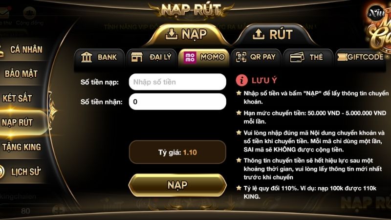 Trả lời Game bài đổi thưởng có hỗ trợ ví điện tử không