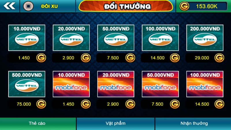 Tôi có thể đổi thẻ cào khi chơi game bài đổi thưởng không