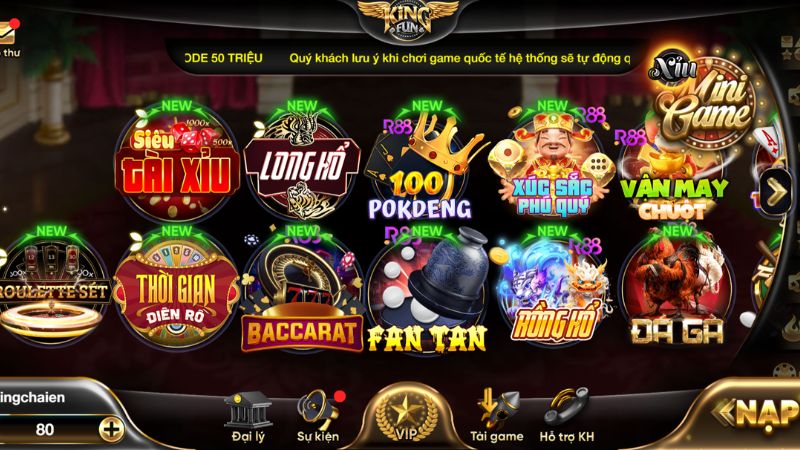 game đánh bài Kingfun uy tín